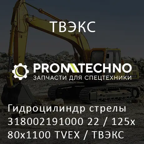Гидроцилиндр стрелы 318002191000 22 / 125х80х1100 TVEX / ТВЭКС