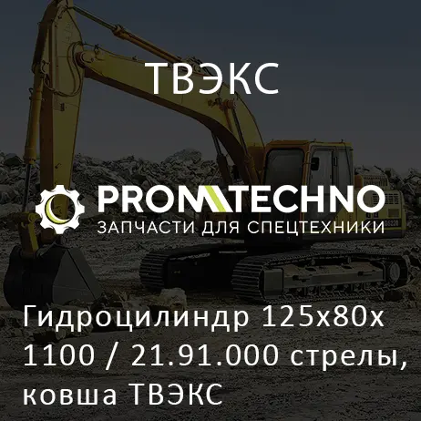 Гидроцилиндр 125х80х1100 / 21.91.000 стрелы, ковша ТВЭКС